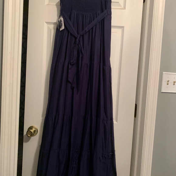 Jessica Simpson strapless navy maxi dress! - Picture 2 of 4